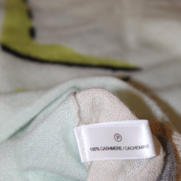 LT Womens 100% Cashmere Star Graphic Long Sleeves Sweater Multi-Color Size Small - Picture 6 of 10